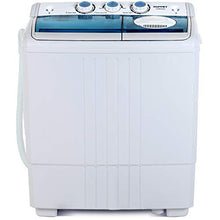 Load image into Gallery viewer, KUPPET Compact Twin Tub Portable Mini Washing Machine 21lbs Capacity, Washer(14.4lbs)&amp;Spiner(6.6lbs)/Built-in Drain Pump/Semi-Automatic
