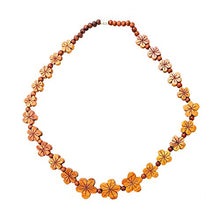 Load image into Gallery viewer, Zero Gravity Hawaii Hawaiian Jewelry Koa Wood Plumeria Flower Graduated Necklace
