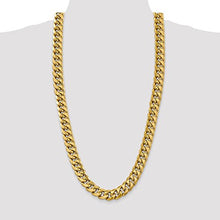 Load image into Gallery viewer, Mia Diamonds 14k Yellow Gold 15mm Semi-Solid Miami Cuban Chain Necklace
