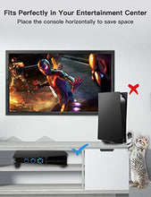 Load image into Gallery viewer, NexiGo PS5 Horizontal Stand with Cooling Fan, [Auto On/Off], [Minimalist Design], Compatible with Playstation 5 Disc &amp; Digital Editions, Built-in LED Light, Extra USB Port, Black
