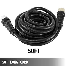 Load image into Gallery viewer, Mophorn 50Ft 50A Generator Extension Cord STW 6/3 + 8/1 AWG 100% Copper Generator Power Cord NEMA SS2-50P/CS6364 Power Assemblies 125/250VAC Twist to Lock Plug Thermoplastic Constructed Jacket, Black

