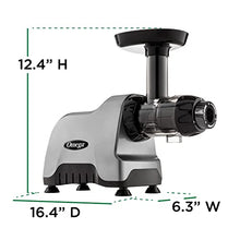 Load image into Gallery viewer, Omega Compact Slow Speed Multi-Purpose Nutrition System Juicer with Quiet Motor Creates Continuous Fresh Healthy Fruit and Vegetable Juice at 80 RPM, 200-Watt, Silver
