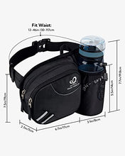 Load image into Gallery viewer, WATERFLY Hiking Waist Bag Fanny Pack with Water Bottle Holder for Men Women Running &amp; Dog Walking Fit All Phones (Bottle Not Included)
