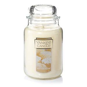 Yankee Candle Buttercream Scented Cream|Premium Paraffin Grade Candle Wax with up to 150 Hour Burn Time, Large Jar