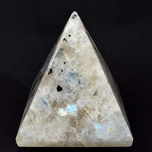 Energized Gemstones Pyramids Approx 1.75-2" Inches - Healing Gemstone Crystals - Lapis Crystal Quartz Green Jade Fluroite Iolite Pyrite Aventurine Amethyst Tourmaline Citrine (Moonstone)