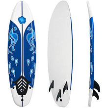 Load image into Gallery viewer, GYMAX Surfboard, 6FT Stand Up Paddle Board with Removable Fins &amp; Safety Leash, Lightweight Non-Slip Paddle Board for Teenagers, Adult, Beginners (Daisy)
