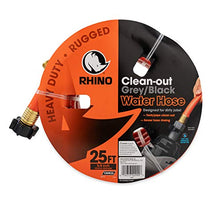 Load image into Gallery viewer, Camco 22990 25ft RhinoFLEX 5/8" ID Gray/Black Water Tank Clean Out Hose | Ideal For Flushing Black Water, Grey Water or Tote Tanks , Orange
