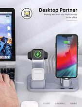 Load image into Gallery viewer, Conido Charging Station for Apple Products, 3 in 1 Charging Dock for Apple Watch SE 6 5 4 3 2 1, Charging Stand for AirPods 1 2 iPhone SE New 11 Pro Max XR XS Max X 8 Plus 7 Plus 6S Plus 5 5S SE 5C
