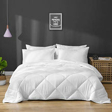 Load image into Gallery viewer, APSMILE 3 Pieces All-Season Down Alternative Comforter Set with Shams, Ultra-Soft Cloud Fluffy Cooling Breathable Microfiber Quilted Bed Comforter Duvet (King, White)
