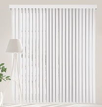 Load image into Gallery viewer, Calyx Interiors White Vinyl Vertical Blind 78 in. W x 84 in. L with 3.5 in. Slats, 04VS2780840
