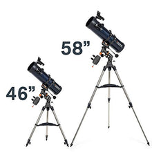 Load image into Gallery viewer, Celestron - AstroMaster 130EQ Newtonian Telescope - Reflector Telescope for Beginners - Fully-Coated Glass Optics - Adjustable-Height Tripod - BONUS Astronomy Software Package

