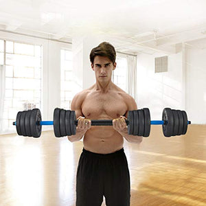 NJ508 Weight Dumbbells Set, Adjustable Weight to 22/44/66/88/110Lbs, Barbell Set for Men and Women Home Fitness Weight Set Gym Workout Exercise Training with Connecting Rod (110)