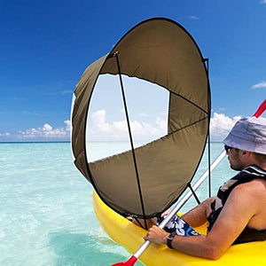 Mona43Henry Kayak Wind Sail Foldable Kayak Boat Wind Sail 46 Inches Kayak Canoe Accessories for Kayaks Canoes and Inflatable Boats, Easy Setup & Deploys Quickly Astonishing