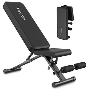 Weight Bench Adjustable Workout Bench Press Foldable Incline/Decline Lifting Exercise Bench Strength Training Benches for Home Gym