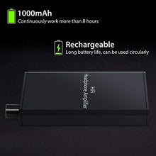 Load image into Gallery viewer, eSynic Headphone Amplifier Portable Amp 3.5mm Gain Switch Audio Rechargeable HiFi Earphone Headphone Amplifier with 1.2m USB Cable and Lithium Battery for MP3 MP4 Phones Digital Players and Computers
