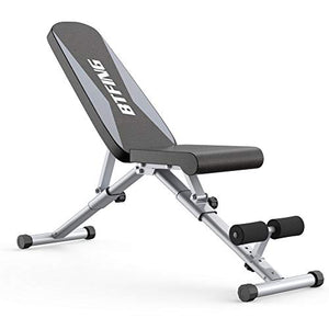 BTFING Weight Bench, Adjustable Strength Training Bench for Full Body Workout with Fast Folding