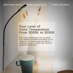 Floor Lamp, Remote & Touch Control 2500K-6000K LED Floor Lamp for Bedroom and 4 Color Temperatures Standing Lamp with Stepless Dimmer, dodocool Standing Light for Living Room Bedroom Office Reading