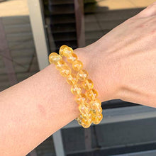 Load image into Gallery viewer, Natural Yellow Citrine Gemstone Bracelet 7 inch Stretchy Chakra Gems Stones Healing Crystal Quartz Birthday Gift GB8-27
