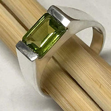 Load image into Gallery viewer, Genuine 2ct Green Peridot 925 Sterling Silver Men&#39;s Ring Size 7.75, 8, 9.75, 10, 10.75, 11, 11.75, 12, 12.5, 12.75, 13
