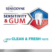 Load image into Gallery viewer, Sensodyne Sensitivity &amp; Gum Sensitive Toothpaste for Gingivitis &amp; Treatment, Clean &amp; Fresh, 3.4 Oz, Pack of 4
