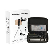 Load image into Gallery viewer, Apexel Phone Lens Kits-22x Telephoto Lens/205°Fisheye Lens/120°Wide Angle Lens&amp;20x Macro Lens/Tripod and Remote Shutter Works with iPhone 11 Plus X XS XR Samsung Huawei
