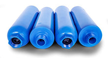 Load image into Gallery viewer, Camco 40042 TastePURE Inline RV Water Filter – Greatly Reduces Bad Taste, Odors, Chlorine and Sediment in Drinking Water – 4-Pack , blue
