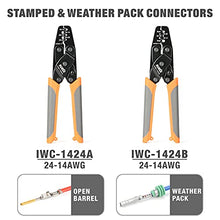 Load image into Gallery viewer, IWISS Deutsch Connector Crimping Tool Kit for Deutsch DT Connectors, Solid &amp; Stamped Contacts, Delphi Weather Pack Crimper-12PCS
