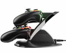 Load image into Gallery viewer, PDP 037-011-NA Energizer Xbox 360 Power &amp; Play Controller Charger with Rechargeable Battery Pack for Two Wireless Controllers Charging Station
