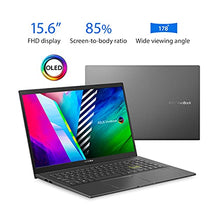Load image into Gallery viewer, ASUS VivoBook 15 OLED K513 Thin &amp; Light Laptop, 15.6 OLED Display, Intel i5-1135G7 CPU, Intel Iris X Graphics, 12GB RAM, 512GB PCIe SSD, Fingerprint Reader, Windows 10 Home, Indie Black, K513EA-AB54
