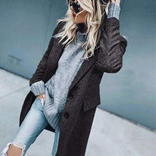 Load image into Gallery viewer, WYTong Women&#39;s Fashion Long Sleeve Cardigan Autumn And Winter Long-sleeved Woolen Casual Sweater Coat(Gray,L)
