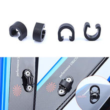 Load image into Gallery viewer, Luckycivia 30 PCS Black Bicycle C-Clips Clamps, Road Bicycle Mountain Bike C Clips Housing Hose Guide Clamps, for Brake Derailleur Shift Cables
