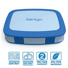 Load image into Gallery viewer, Bentgo® Kids Children’s Lunch Box - Leak-Proof, 5-Compartment Bento-Style Kids Lunch Box - Ideal Portion Sizes for Ages 3 to 7 - BPA-Free, Dishwasher Safe, Food-Safe Materials (Blue)

