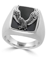 Load image into Gallery viewer, Effy 925 Sterling Silver Onyx Eagle Ring, 5.5 TCW IRS0J717XX
