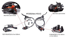 Load image into Gallery viewer, JGbike Shimano MT200 MTB Hydraulic Disc Brake Set for Mountain Bike Bicycle MTB XC Trail, e-Bike, Fat Bike, The Best Upgrade kit for Mechanical Disc Brake
