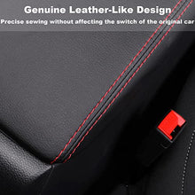 Load image into Gallery viewer, Horry Center Console Armrest Box Cover Panel Trim Waterproof Anti-Scratch Leather Protector Decoration Cover Interior Accessories for Honda Civic 2022（Red Stitches）, Black leather red line
