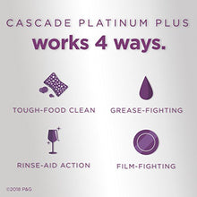 Load image into Gallery viewer, Cascade Platinum Plus Dishwasher Pods, ActionPacs Detergent, Lemon, 70 Count
