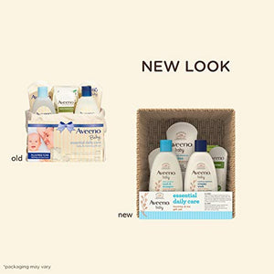 Aveeno Baby Essential Daily Care Baby & Mommy Gift Set Featuring a Variety of Skin Care and Bath Products to Nourish Baby and Pamper Mom, Baby Gift for New and Expecting Moms, 7 Items