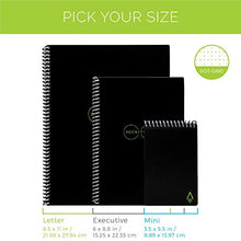 Load image into Gallery viewer, Rocketbook Smart Reusable Notebook - Dot-Grid Eco-Friendly Notebook with 1 Pilot Frixion Pen &amp; 1 Microfiber Cloth Included - Atomic Red Cover, Executive Size (6&quot; x 8.8&quot;)
