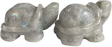 Load image into Gallery viewer, Gemgogo 2 Pcs White Moonstone Crystals and Healing Stones Tortoise, 1.5 Inches Reiki Pocket Gemstone Figurines Room Decor Gemstone
