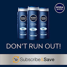 Load image into Gallery viewer, NIVEA MEN Cool Body Wash with Icy Menthol, 3 Pack of 16.9 Fl Oz Bottles
