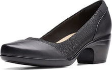 Load image into Gallery viewer, Clarks Emily Alexa Black Synthetic/Leather Combination 8 B (M)
