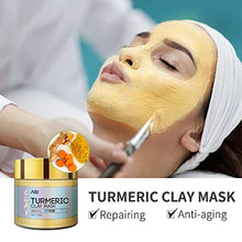 Load image into Gallery viewer, ANAI RUI Turmeric Clay Mask - Green Tea Detox Clay Mask - Dead Sea Minerals Mud Mask, Spa Facial Mask Set, 2.5 oz each
