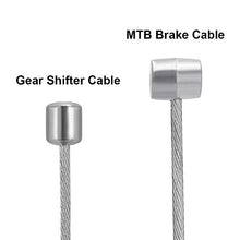 Load image into Gallery viewer, YASI Bike Brake Cable Shifter Cable, 8 Pack Bicycle Brake Cables Shift Cables Set for Mountain Bike and Road Bike, including 6 End Ferrules, 8 Cable End Caps, 8 Silicone O-Rings and 8 Housing End Caps
