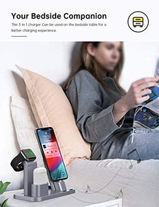Conido Charging Station for Apple Products, 3 in 1 Charging Dock for Apple Watch SE 6 5 4 3 2 1, Charging Stand for AirPods 1 2 iPhone SE New 11 Pro Max XR XS Max X 8 Plus 7 Plus 6S Plus 5 5S SE 5C