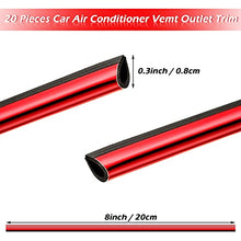 Load image into Gallery viewer, Frienda 20 Pieces Car Air Conditioner Vent Outlet Decoration Strips Universal Waterproof Bendable Car Vent Outlet Trim Decoration Car Interior Accessories for Straight Air Vent Outlet (Red)
