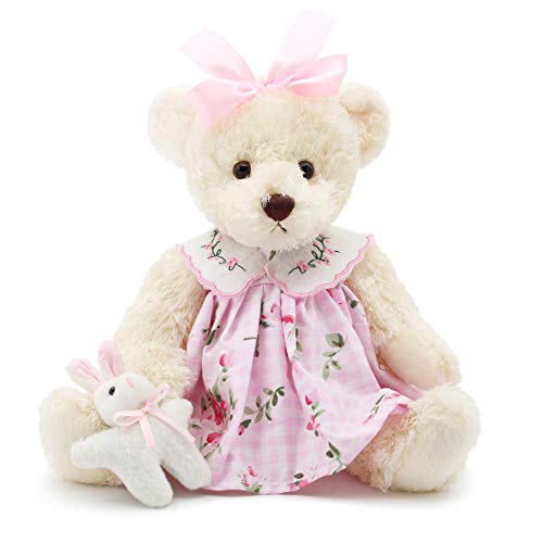 Oits-cute Small Baby Teddy Bear with Cloth Cute Stuffed Animal Soft Plush Toy 10