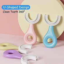 Load image into Gallery viewer, soobei Kids U-Shaped Toothbrush ,Food Grade Soft Silicone Brush Head, 360° Oral Teeth Cleaning Design for Toddlers and Children
