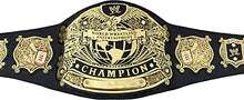 Load image into Gallery viewer, Undisputed World Wrestling Championship Gold Plated Big Adult Size Black Genuine Leather Replica Zinc Belt with WW logo
