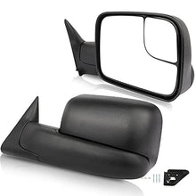 Load image into Gallery viewer, ECCPP Black Manual Adjusted Side View Mirror Tow Towing Mirrors Left &amp; Right Pair Set Replacement fit for 94-01 Dodge Ram 1500, 94-02 Ram 2500 3500 Truck
