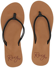 Load image into Gallery viewer, Roxy Women&#39;s Costas Sandal Flip-Flop, Black, 10 Medium US

